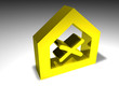 Haus - house - Symbol - crossed