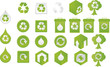 Vektor: Green Icon Set - Grüne Umwelt-Zeichen - Buttons - Vektor Green Icon Set - Grüne Umwelt-Zeichen - Buttons - Vektor