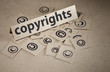 Photo: Copyright concept symbol Copyright concept symbol