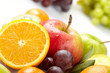 fresh fruits on the white background fresh fruits on the white background