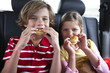 Kids having a snack