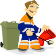 Garbage Man Working