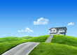 7000px nature collection - House on green meadow