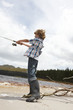 Boy fishing