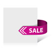 Sale purple ribbon - arrow Sale purple ribbon - arrow