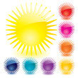Set of unusual multicolored buttons, part 8, vector