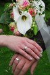 Hochzeitspaar mit Ringen Hochzeitspaar mit Ringen