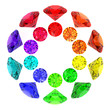 Gemstones kaleidoscope of rainbow colours Gemstones kaleidoscope of rainbow colours
