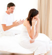 Angry couple having an argument