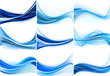 Set of abstract blue backgrounds Set of abstract blue backgrounds