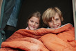 Children in a tent portrait