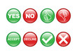 Tick Cross Buttons