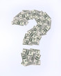 punto interrogativo con 100 dollari punto interrogativo con 100 dollari
