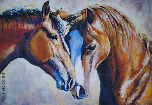 Illustration: Two horses Two horses