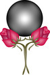 Black Pearl with Roses