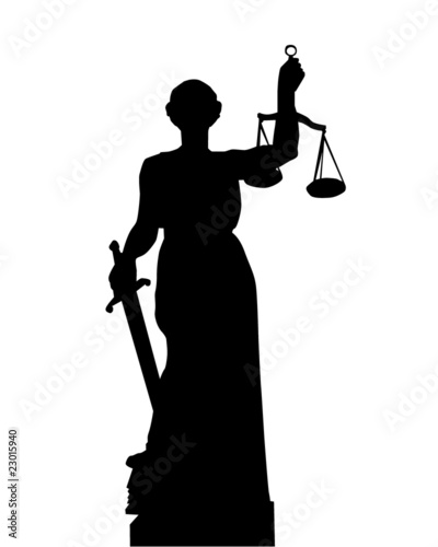 Vector: Silhouette of a statue of a Themis Silhouette of a statue of a Themis