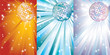 Disco balls against the beams.