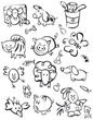 Silhouette of cute animals for your design.