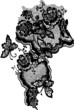 butterfly and rose lace design butterfly and rose lace design