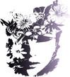 woman with flower fashion illustration woman with flower fashion illustration