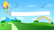 Mongolfiera e banner