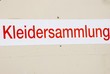 Foto: Beschriftung Kleidersammlung Beschriftung Kleidersammlung