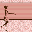 Retro girl frame