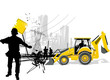 TRACTO PELLE SUR UN CHANTIER
