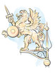 Vector: The weathercock in the roof, vector illustration The weathercock in the roof, vector illustration
