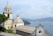 Ancient church in the harbour of Portovenere in Italy