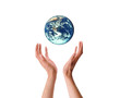 Hands and Planet. Save world!