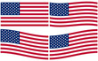 Set of American Flags