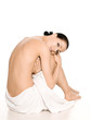 Frau mit Handtuch