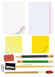 Set of school supplies