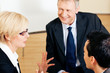 Business team discussing a project