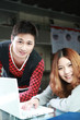 couple of asian using laptop couple of asian using laptop