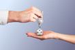 Handing Over the Key from a New Home