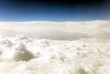 aerial photo from clouds and deep blue sky