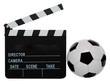 Fussball und Filmklappe