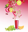 Juice and fruits