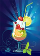 Cocktail with fruits