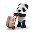 3d Teddy delivers some boxes