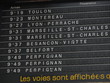affichage en gare