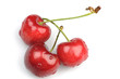 trois cerises sur fond blanc trois cerises sur fond blanc