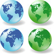 Glossy Earth Globes vector Glossy Earth Globes vector