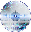 Music CD with an abstract background.