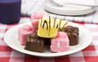 Cakes on a plate