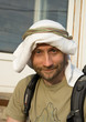 Man with self-made kaffiyeh