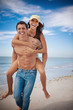 Piggyback at beach
