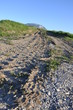 traces of a car on a mountain road